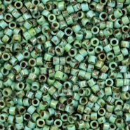 Abalorios Miyuki Delica's 11/0 Opaque picasso turquoise blue DB-2264