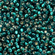 Miyuki Rocalla 8/0 Silverlined dark teal blue 8-30
