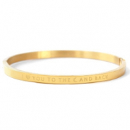 Pulseras acero inox "I LOVE YOU TO THE MOON AND BACK" Dorado