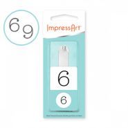 ImpressArt Monogram sello con n&uacute;mero 6/9 10mm Plateado