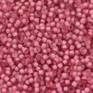 Rocallas Miyuki 11/0 Semi frosted light raspberry lined crystal 11-1931