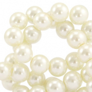 Perlas de cristal 6mm Top Quality Blancuzco
