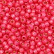 Rocalla Miyuki 8/0 Duracoat silverlined dyed flamingo pink 8-4239