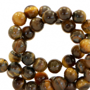 Piedras naturales Ojo de tigre 6mm Marron multicolor