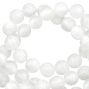Abalorios Polaris redondos 6 mm Mosso shiny Blanco brillante