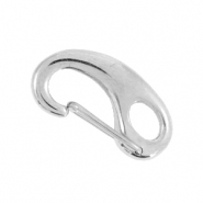 Fornituras Acero inox mosquetón 24mm Plateado