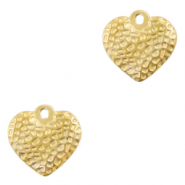 Colgantes Acero Inox coraz&oacute;n Dorado
