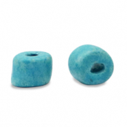 Abalorios de cer&aacute;mica griega DQ 5mm Azul oc&eacute;ano