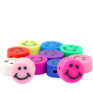 Abalorios de pol&iacute;meros smiley Multicolor