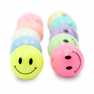 Abalorios acr&iacute;licos 10 mm smiley Multicolor