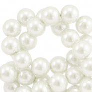 Perlas de cristal 6mm Blancuzco