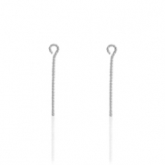 Fornituras Acero Inox bast&oacute;n con anilla 30mm Plateado