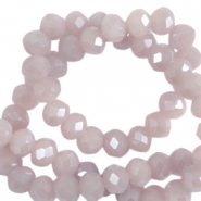 Abalorios faceteados disco 8x6 mm Violeta m&iacute;stico-revestimiento pearl shine