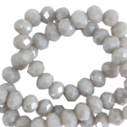 Abalorios faceteados disco 6x4 mm P&uacute;rpura haze-revestimiento pearl shine