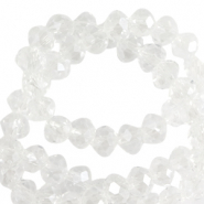 Abalorios faceteados disco 4x3mm Cristal-revestimiento pearl shine