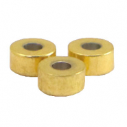 Abalorios Acero Inox disco 4mm Dorado