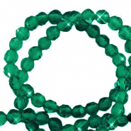 Piedras naturales abalorios faceteados 3mm Verde-revestimiento pearl shine