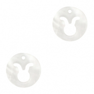 Colgantes concha especial Tauro Blanco (color natural)