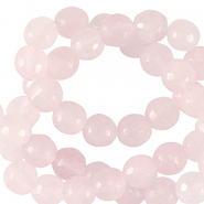 Piedras naturales Cuarzo Lechoso 6mm faceteados Rosa dulce