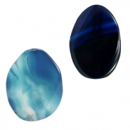 Piedras naturales Ágata ovalada Ópalo azul Egeo