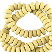 Abalorios de pol&iacute;meros rondeles 7mm Amarillo bronceado