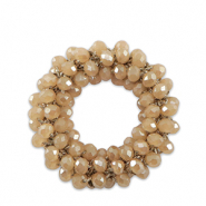 Colgantes faceteados 32mm Beige