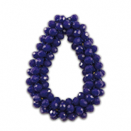 Colgantes faceteados gota Azul oscuro