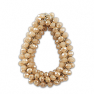 Colgantes faceteados gota Beige