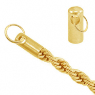 Fornituras Acero Inox terminal para cadena cord&oacute;n jasseron Dorado