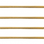 Fornituras Acero Inox cadena jasseron serpiente 1.6mm Dorado