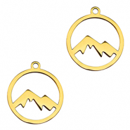 Colgantes Acero Inox monta&ntilde;a Dorado