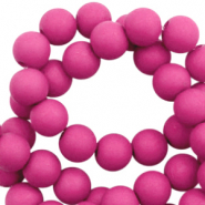 Abalorios acr&iacute;licos 4 mm mate Rosa fucsia