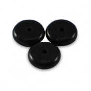 Piedras naturales &Aacute;gate rondeles 6mm Negro