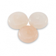Piedras naturales Cuarzo rondeles 6mm Blancuzco melocot&oacute;n