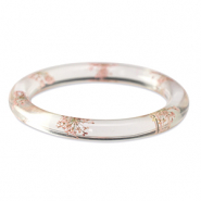 Pulseras Trendy con flores secas Rosa claro
