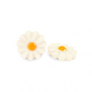 Abalorios conchas flor Blanco-amarillo naranja