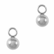 Colgantes Acero Inox bola 4mm Plateado