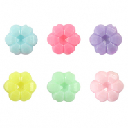 Abalorios con look acr&iacute;lico flor Multicolor pastel