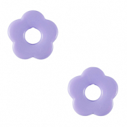 Colgantes acr&iacute;licos flor Lila puro