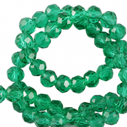 Abalorios faceteados disco 3x2mm Verde ed&eacute;n