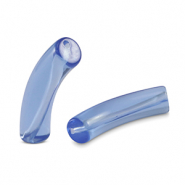 Abalorios acr&iacute;licos tubo Azul carolina