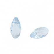 Abalorios acr&iacute;licos gota Azul aquamarina transparente
