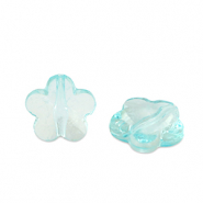 Abalorios acr&iacute;licos flor Ocean azul transparente