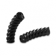 Abalorios acr&iacute;licos tubo espiral Nero