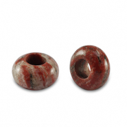 Piedras naturales Granito rondeles 14mm Rojo borgoña