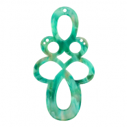 Colgantes de resina barroc Turquesa-verde