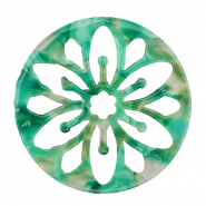Colgantes de resina mandala Turquesa-verde