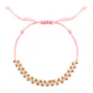 Pulseras Trendy abalorios de metal Rosa-dorado