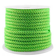 Cord&oacute;n trendy 3mm Verde ne&oacute;n-dorado