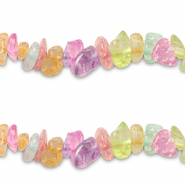 Abalorios de cristal Chips Transparente-multicolor